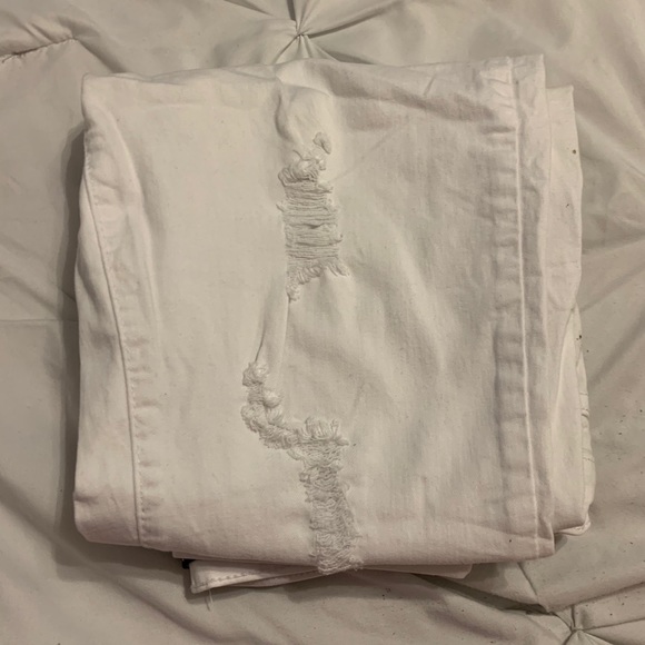 Angel Kiss Distressed White Jeans - Picture 2 of 3